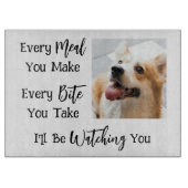 おもしろい犬ことわざ写真 カッティングボード (正面)