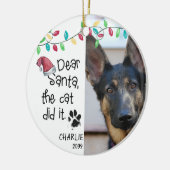 おもしろい犬ことわざ写真 セラミックオーナメント (左)