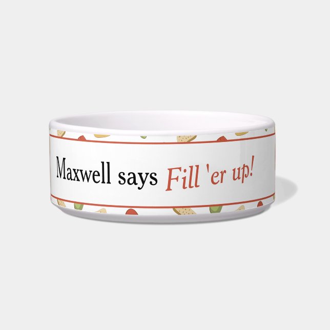 おもしろい犬ことわざ処理パターン ボウル (正面)