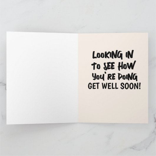 おもしろい犬すぐにグリーティングカードを取得 カード (内部)