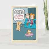 おもしろい犬すべての規則を憎む誕生日 カード (正面)