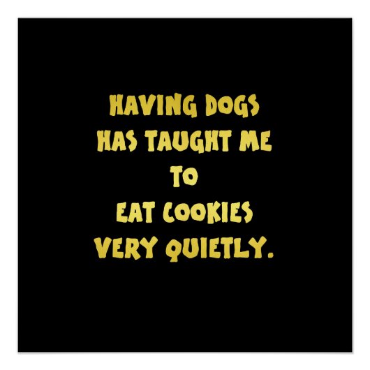 おもしろい犬とクッキーのジョーク ポスター (正面)