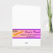 おもしろい犬とツリーエッジ誕生日カード カード (裏面)