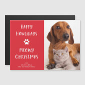 おもしろい犬と猫と写真付き|クリスマス休暇 (正面/裏面)