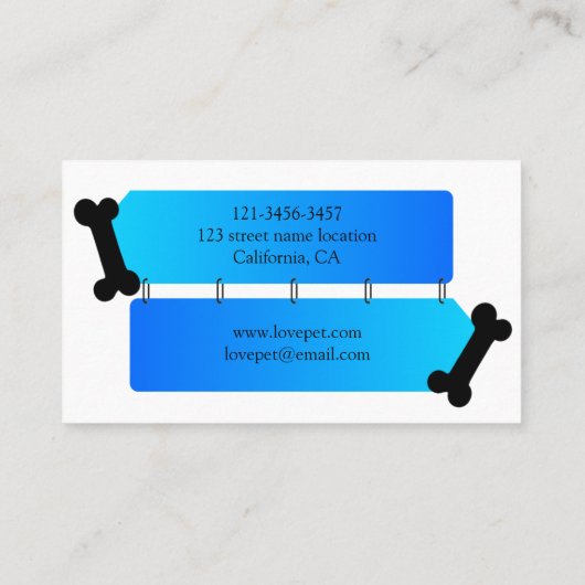 おもしろい犬と猫 名刺 (裏面)