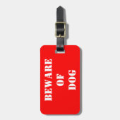 おもしろい犬に用心 ラゲッジタグ (正面縦)