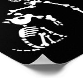 おもしろい犬のような骨の衣装ハロウィーン ポスター (角)