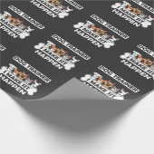 おもしろい犬のトレーナーが子犬の教育を受ける ラッピングペーパー (角)