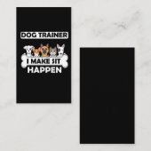 おもしろい犬のトレーナーが子犬の教育を受ける 名刺 (正面/裏面)