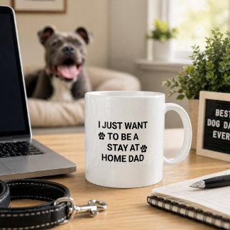 おもしろい犬のパパ ステイホームの名言 コーヒーマグカップ