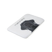 おもしろい犬のマット、黒い実験室の浴室の敷物 バスマット (アングル)