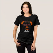 おもしろい犬のママのカスタムスクリプト名 トライブレンドＴシャツ (正面全面)