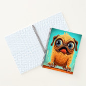 おもしろい犬のモンスター:好戦的なポルターアップ ノートブック (内部)