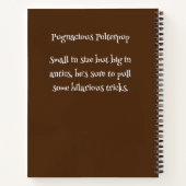 おもしろい犬のモンスター:好戦的なポルターアップ ノートブック (裏面)