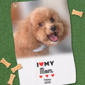 おもしろい犬の写真ママのスポーツハートが大好モダンき ゴルフタオル