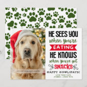 おもしろい犬の写真 クリスマス ピクチャー オーダーメイド (正面/裏面)