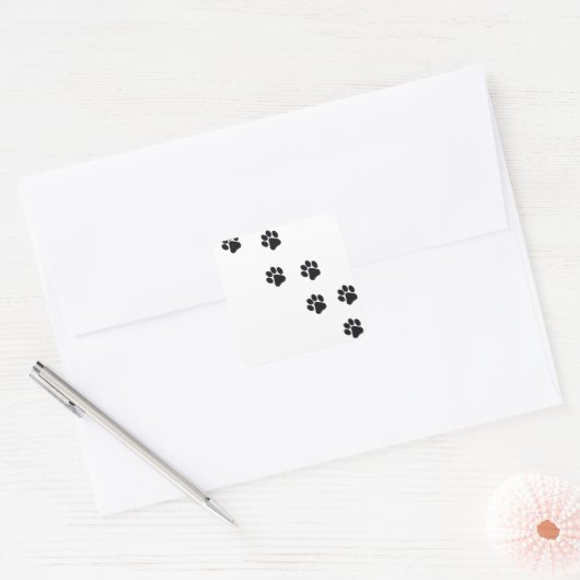 おもしろい犬の前部印刷 スクエアシール (封筒)