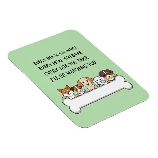 おもしろい犬の子犬の顔私はあなたを見ている マグネット (右側)