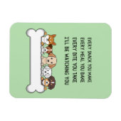 おもしろい犬の子犬の顔私はあなたを見ている マグネット (横)