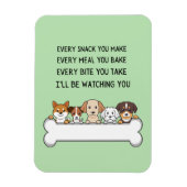 おもしろい犬の子犬の顔私はあなたを見ている マグネット (縦)