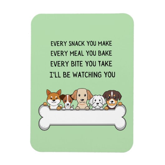 おもしろい犬の子犬の顔私はあなたを見ている マグネット (縦)