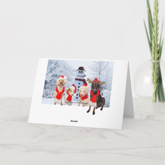 おもしろい犬の季節の挨拶 シーズンカード (裏面)