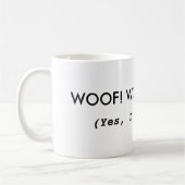 おもしろい犬の引用文のコーヒー・マグ コーヒーマグカップ (左)