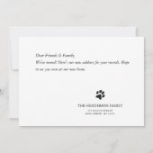 おもしろい犬の新しい住所の通知 (裏面)