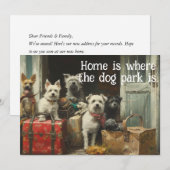 おもしろい犬の新しい住所の通知 (正面/裏面)