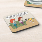 おもしろい犬の注ぐワイン場合のないPooping コースター (左側)