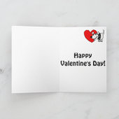 おもしろい犬の漫画のバレンタインデーカード シーズンカード (内部)