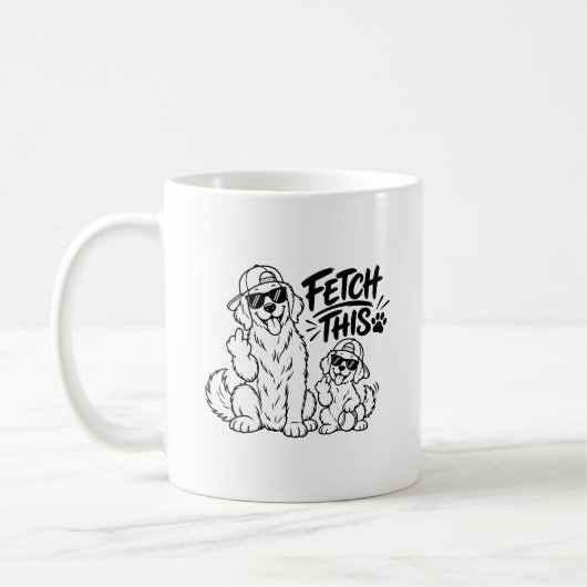 おもしろい犬の父ギフト 面白い犬好き パピー コーヒーマグカップ (左)
