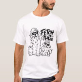 おもしろい犬の父ギフト 面白い犬好き パピー Tシャツ (正面)