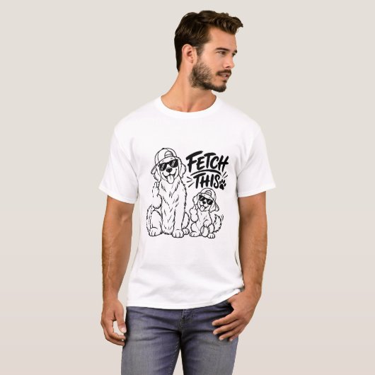 おもしろい犬の父ギフト 面白い犬好き パピー Tシャツ (正面フル)