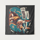 おもしろい犬の発生 タペストリー (正面(横))