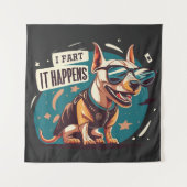 おもしろい犬の発生 タペストリー (正面)