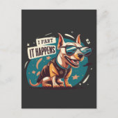 おもしろい犬の発生 ポストカード (正面)