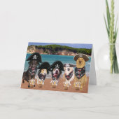 おもしろい犬の9月19日の誕生日 カード (正面)