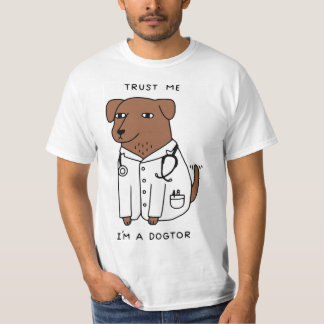 おもしろい犬のTシャツ-茶色 Tシャツ