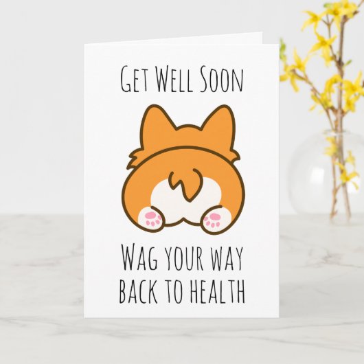 おもしろい犬はすぐカードを取得 カード (黄色い花)