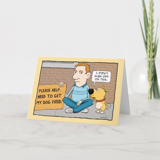 おもしろい犬は固定誕生日・カードである必要がある カード (正面)