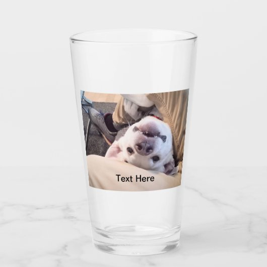 おもしろい犬は無視されないコミカルな写真ガラス タンブラーグラス (正面)