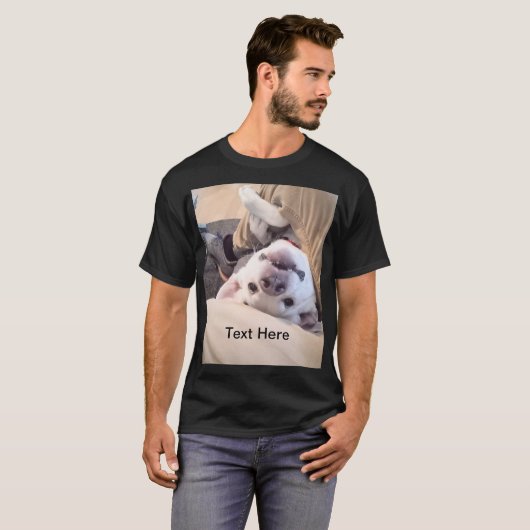 おもしろい犬は無視されないコミカルな写真Tシャツ Tシャツ (正面フル)