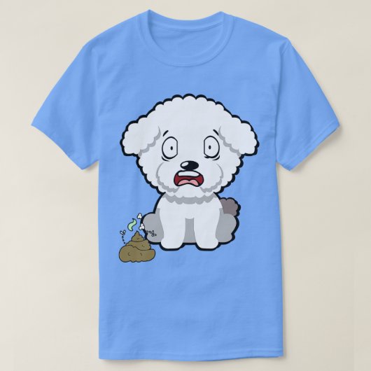 おもしろい犬は臭いプー臭い Tシャツ (デザイン正面)