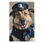 おもしろい犬は警察の格好で カレンダー (カバー)