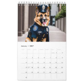 おもしろい犬は警察の格好で カレンダー (1月 2027)