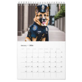 おもしろい犬は警察の格好で カレンダー (1月 2026)