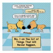 おもしろい犬は食べそのベーコンポスター ポスター (正面)