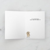 おもしろい犬またはおばあちゃんの匂い誕生日 カード (内部)