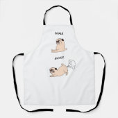 おもしろい犬を吸い込む エプロン (正面)